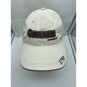 Guinness Strength Cream Spell-out Adjustable Adult Baseball Cap Hat Hook-Loop